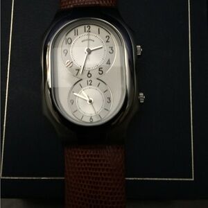Brown Leather Strap Watch